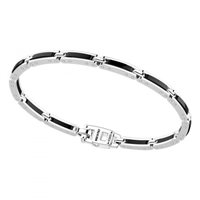 Bracelet Zancan Man Ceramik 925 in Silver KXB043-N - KXB043-N